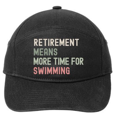 More Time for Swimming Paddling the Lakes in Retirement 7-Panel Snapback Hat