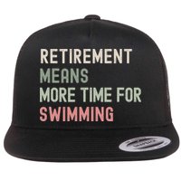 More Time for Swimming Paddling the Lakes in Retirement Flat Bill Trucker Hat