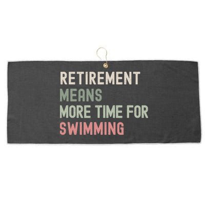More Time for Swimming Paddling the Lakes in Retirement Large Microfiber Waffle Golf Towel