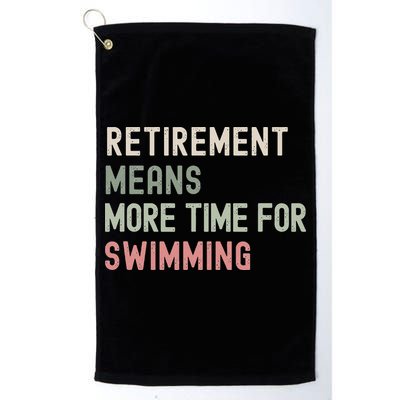 More Time for Swimming Paddling the Lakes in Retirement Golf Towel
