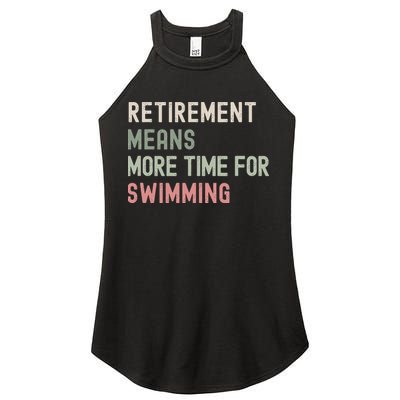 More Time for Swimming Paddling the Lakes in Retirement Women's Perfect Tri Rocker Tank
