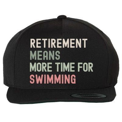 More Time for Swimming Paddling the Lakes in Retirement Wool Snapback Cap