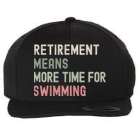 More Time for Swimming Paddling the Lakes in Retirement Wool Snapback Cap