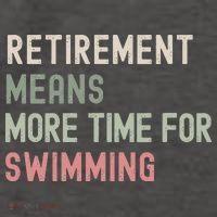More Time for Swimming Paddling the Lakes in Retirement Vector Backpack