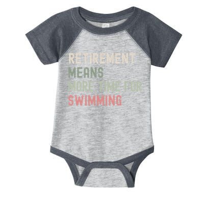 More Time for Swimming Paddling the Lakes in Retirement Infant Baby Jersey Bodysuit