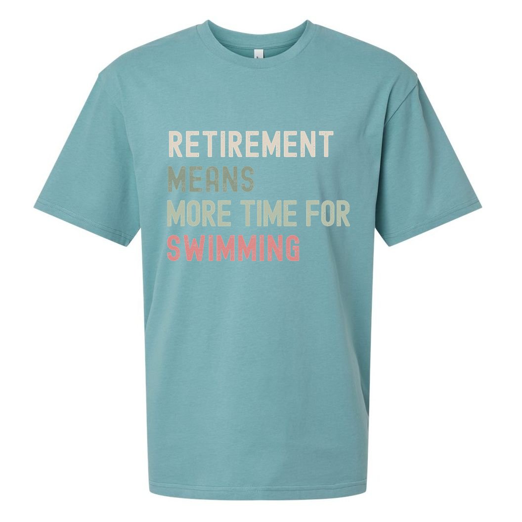More Time for Swimming Paddling the Lakes in Retirement Sueded Cloud Jersey T-Shirt