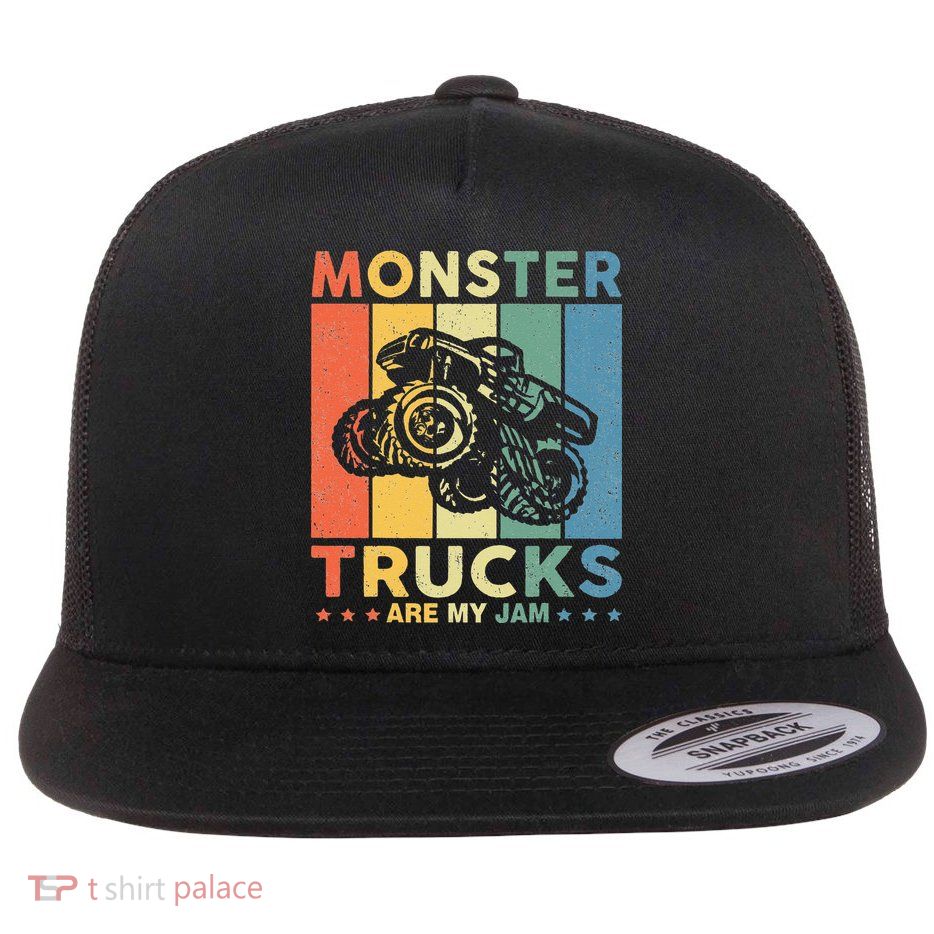 Monster Truck For Adults Kids Flatbill Hat