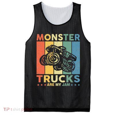 Monster Truck For Adults Kids Mesh Reversible Basketball Jersey Tank