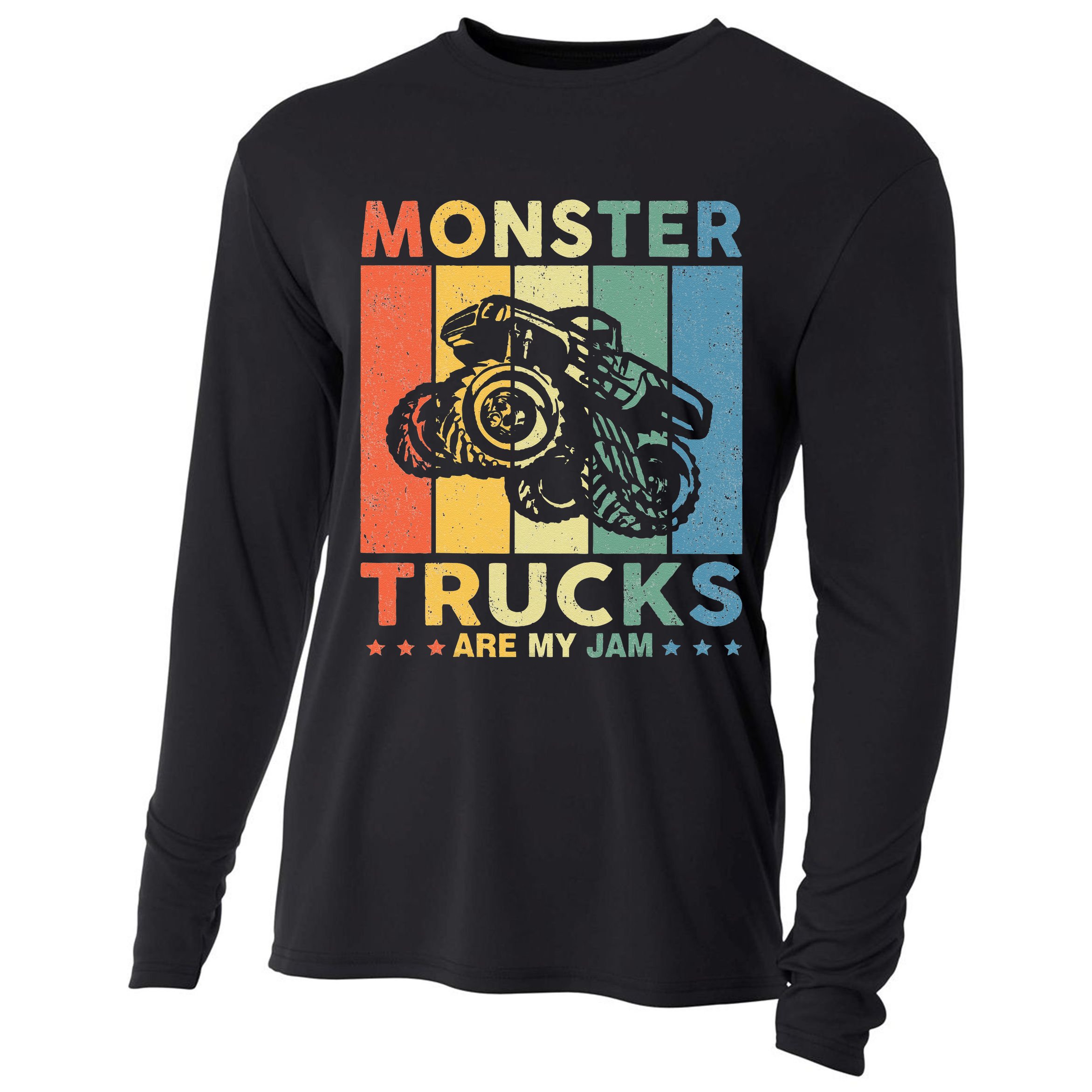 Monster Truck For Adults Kids Cooling Performance Long Sleeve Crew