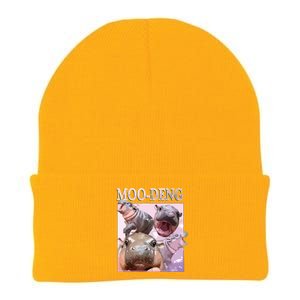 Moodeng The Famous Baby Pigmy Hippo Moodeng Knit Cap Winter Beanie