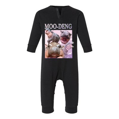 Moodeng The Famous Baby Pigmy Hippo Moodeng Infant Fleece One Piece