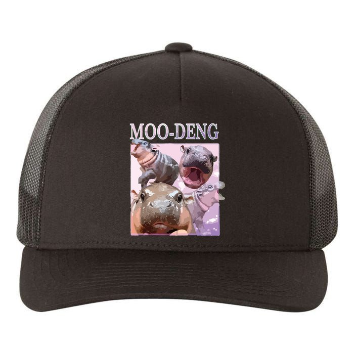 Moodeng The Famous Baby Pigmy Hippo Moodeng Yupoong Adult 5-Panel Trucker Hat