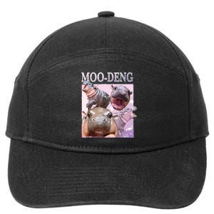 Moodeng The Famous Baby Pigmy Hippo Moodeng 7-Panel Snapback Hat