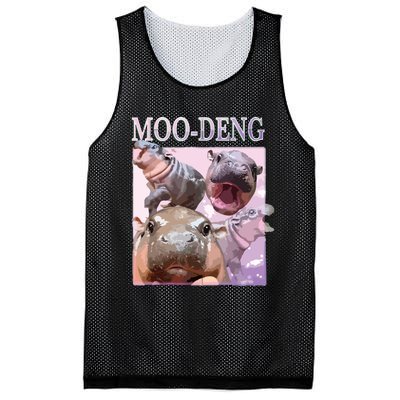 Moodeng The Famous Baby Pigmy Hippo Moodeng Mesh Reversible Basketball Jersey Tank