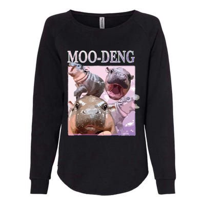 Moodeng The Famous Baby Pigmy Hippo Moodeng Womens California Wash Sweatshirt