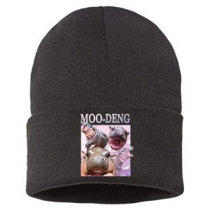 Moodeng The Famous Baby Pigmy Hippo Moodeng Sustainable Knit Beanie