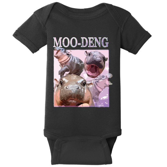 Moodeng The Famous Baby Pigmy Hippo Moodeng Baby Bodysuit