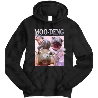 Moodeng The Famous Baby Pigmy Hippo Moodeng Tie Dye Hoodie