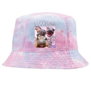 Moodeng The Famous Baby Pigmy Hippo Moodeng Tie-Dyed Bucket Hat