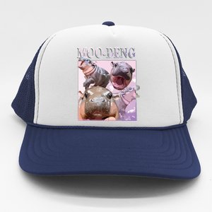 Moodeng The Famous Baby Pigmy Hippo Moodeng Trucker Hat