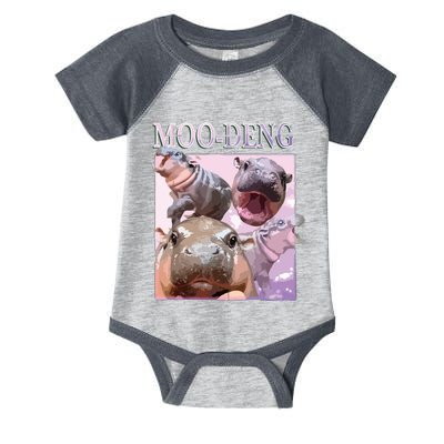 Moodeng The Famous Baby Pigmy Hippo Moodeng Infant Baby Jersey Bodysuit