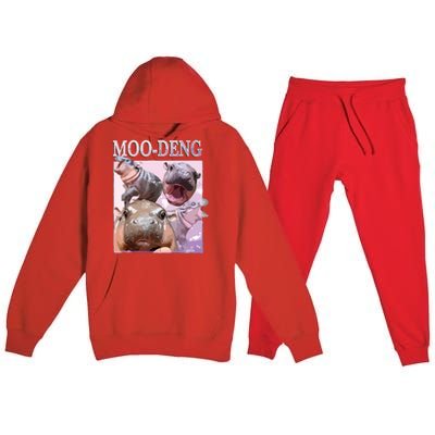 Moodeng The Famous Baby Pigmy Hippo Moodeng Premium Hooded Sweatsuit Set