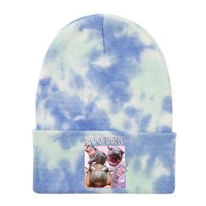 Moodeng The Famous Baby Pigmy Hippo Moodeng Tie Dye 12in Knit Beanie