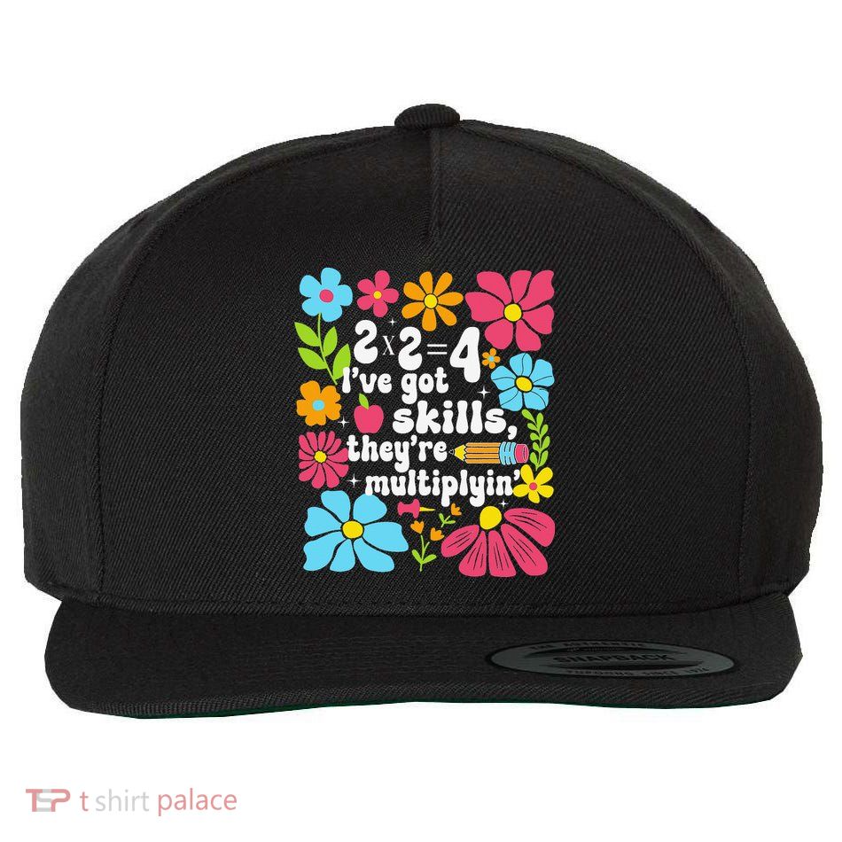Math Teacher Floral Pi Teacher Math Mathematics Happy Pi Wool Snapback Cap