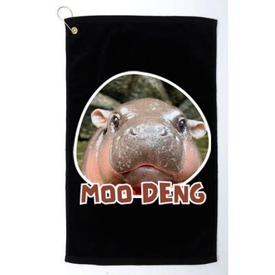 Moodeng The Famous Cute Baby Pigmy Hippo In Thailand Platinum Collection Golf Towel