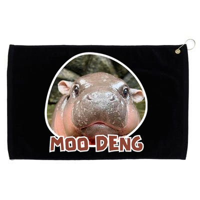 Moodeng The Famous Cute Baby Pigmy Hippo In Thailand Grommeted Golf Towel