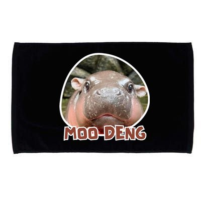 Moodeng The Famous Cute Baby Pigmy Hippo In Thailand Microfiber Hand Towel