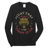 Muay Thai Fighter Vintage Twin Tiger Art Of 8 Limbs Long Sleeve Shirt