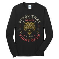 Muay Thai Fighter Vintage Twin Tiger Art Of 8 Limbs Tall Long Sleeve T-Shirt