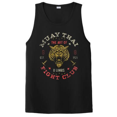 Muay Thai Fighter Vintage Twin Tiger Art Of 8 Limbs PosiCharge Competitor Tank