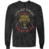 Muay Thai Fighter Vintage Twin Tiger Art Of 8 Limbs Tie-Dye Long Sleeve Shirt