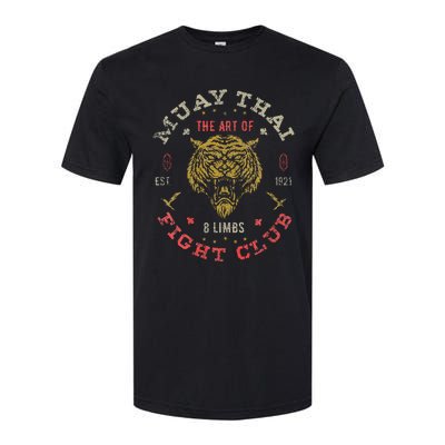 Muay Thai Fighter Vintage Twin Tiger Art Of 8 Limbs Softstyle CVC T-Shirt