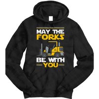 May The Forks Be With You Forklift Operator Tie Dye Hoodie