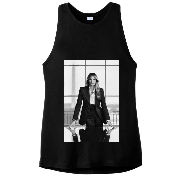 Melania Trump First Lady Official White House Portrait Ladies PosiCharge Tri-Blend Wicking Tank