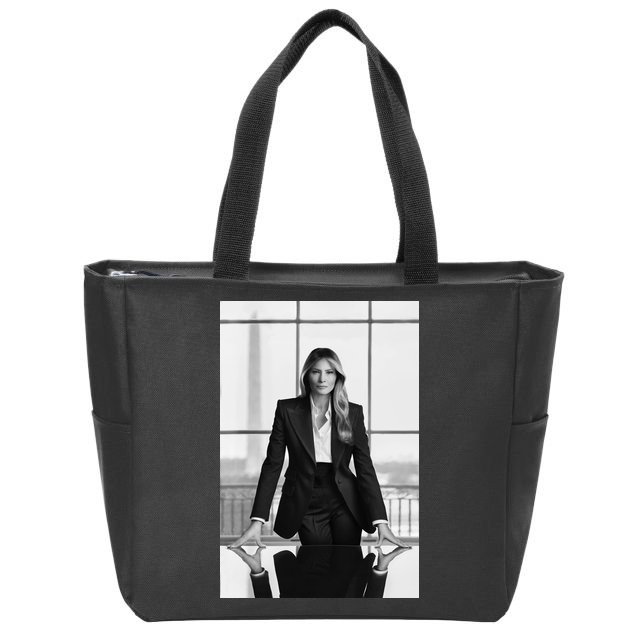 Melania Trump First Lady Official White House Portrait Zip Tote Bag