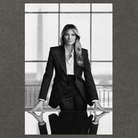 Melania Trump First Lady Official White House Portrait Cotton Canvas Backpack