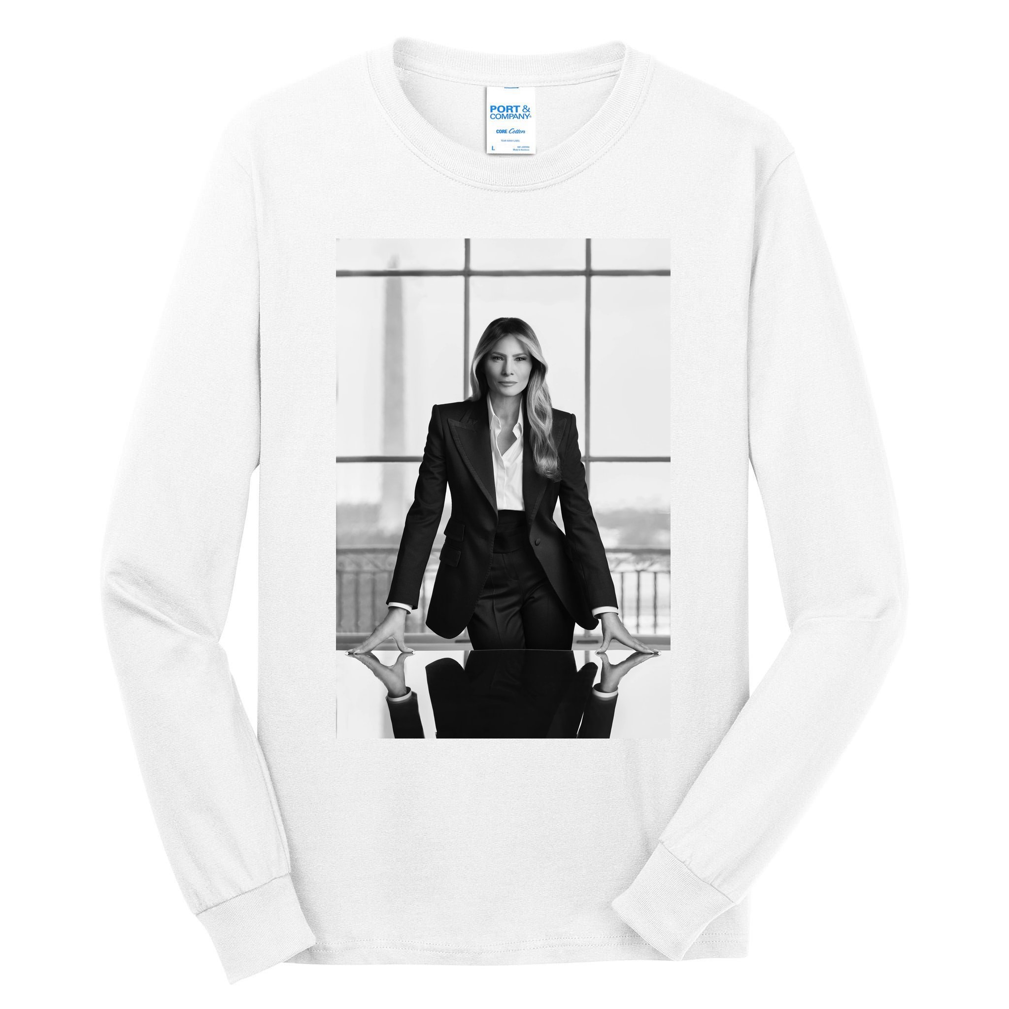 Melania Trump First Lady Official White House Portrait Tall Long Sleeve T-Shirt