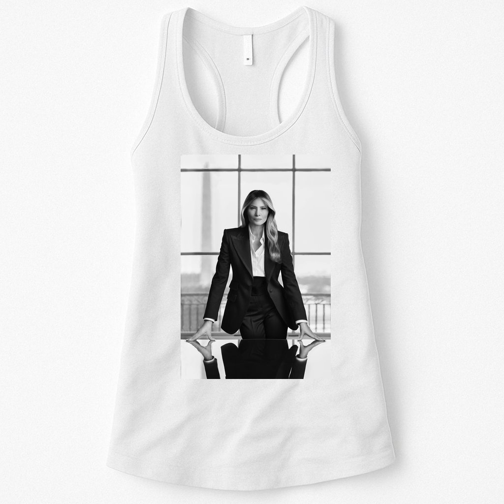 Melania Trump First Lady Official White House Portrait Womens Tank Top