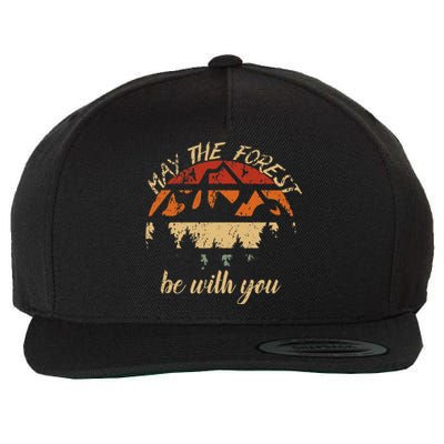 May The Forest Be With You Nature Scientist Earth Day Hikers Wool Snapback Cap