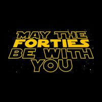 May the Forties Be With You Funny 40th Birthday Gift  16 in Basic Backpack