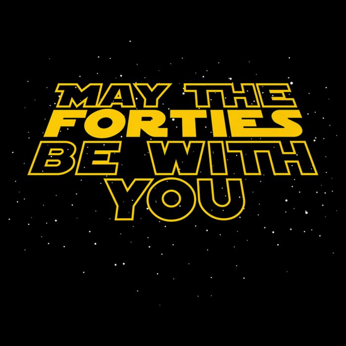 May the Forties Be With You Funny 40th Birthday Gift  16 in Basic Backpack