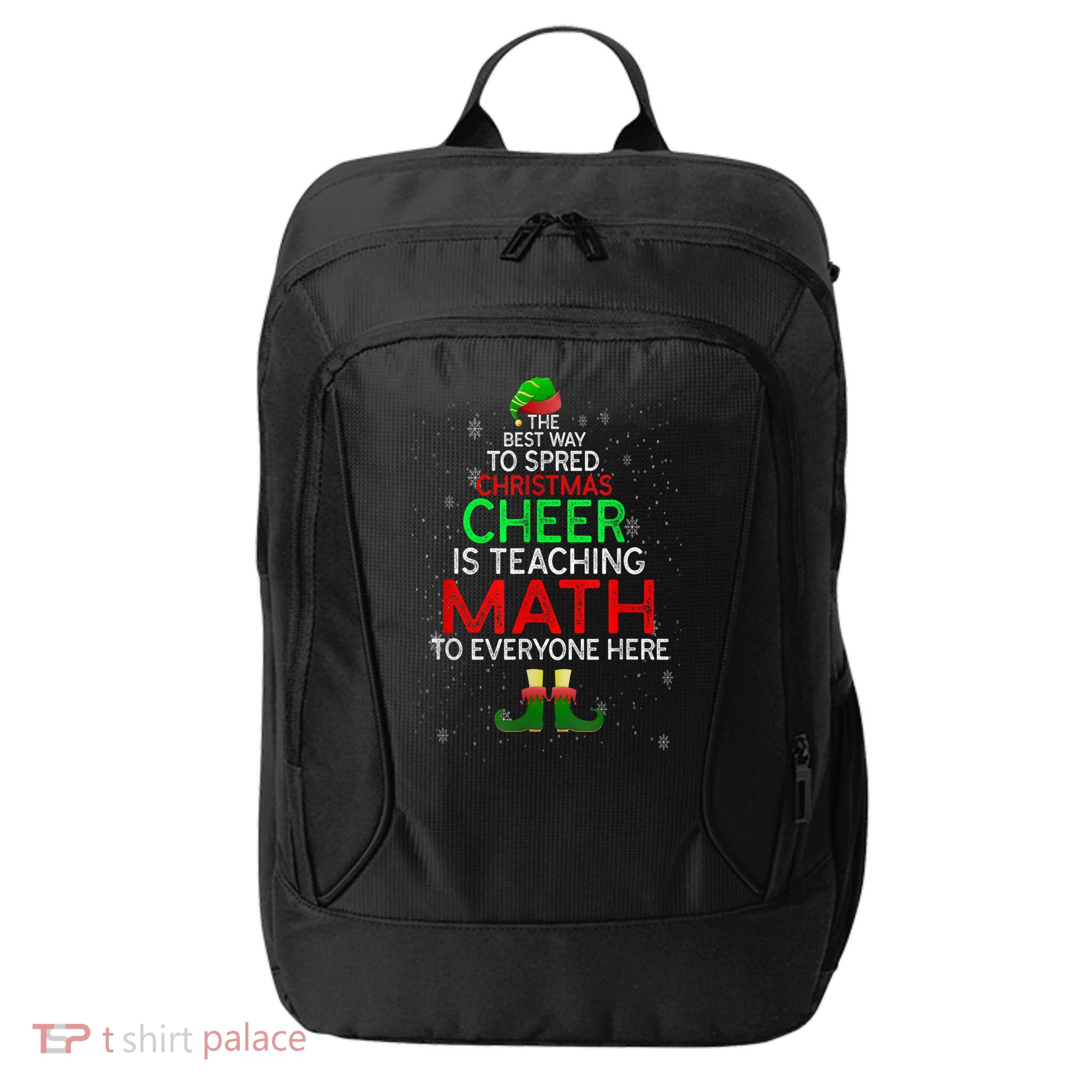 Math Teacher Funny Quote Christmas City Backpack