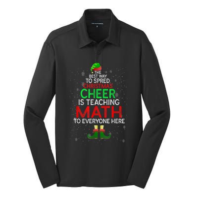 Math Teacher Funny Quote Christmas Silk Touch Performance Long Sleeve Polo