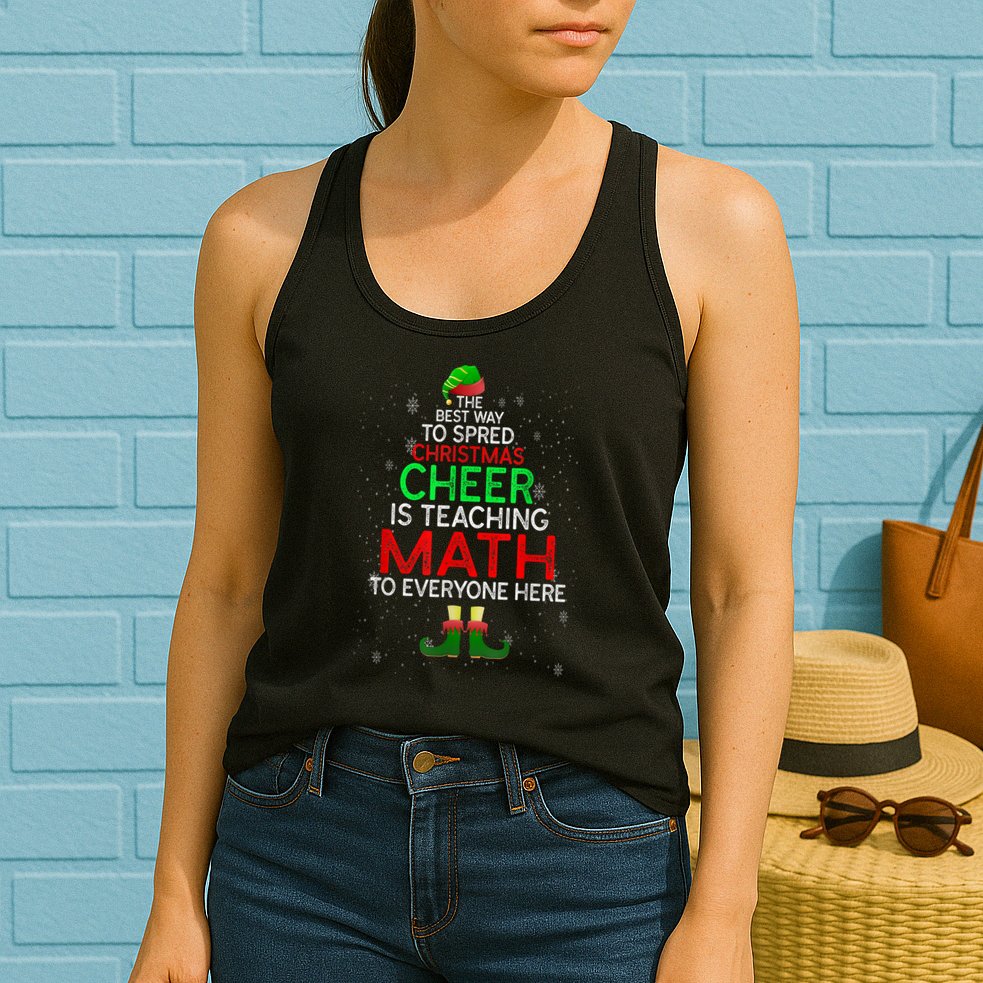 Math Teacher Funny Quote Christmas Womens Tank Top