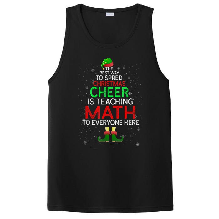 Math Teacher Funny Quote Christmas PosiCharge Competitor Tank