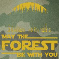 May The Forest Be With You Camping Gifts Scifi Nerd Legacy Tie Dye Trucker Hat